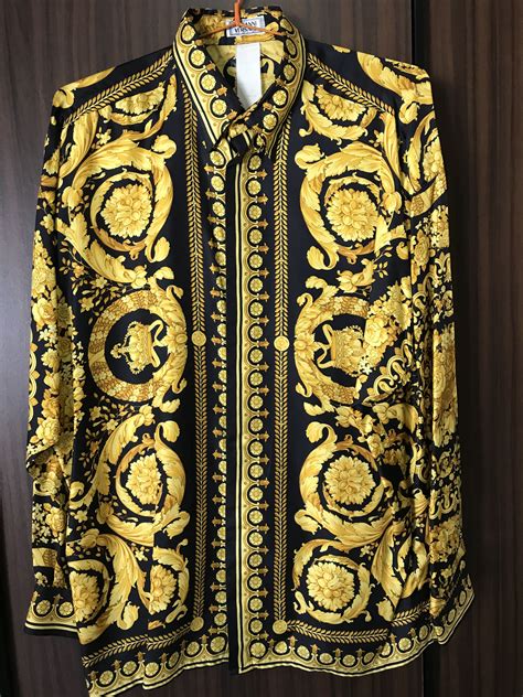 fake vintage versace silk shirts|versace silk shirt price.